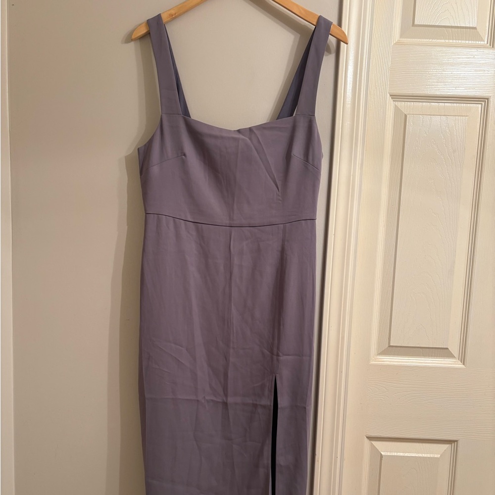 Aritzia Babaton 90’s Midi slit dress size 10 in Pewter